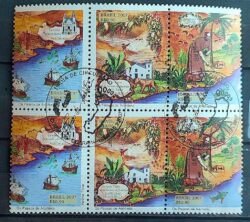 C 2681 Selo Passos de Anchieta Mapa Navio Religiao Igreja 2007 Sextilha CBC ES Invertido 4