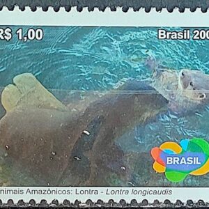 C 2765 Selo Animais Amazonicos Lontra 2008