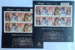 C 3840 Selo 100 Anos da Cripta da Catedral da Se 2019 Igreja Religiao Sao Paulo Folha Variedade Picote