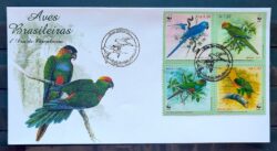 Envelope FDC 2001 704 Aves Brasileiras Arara CBC DF