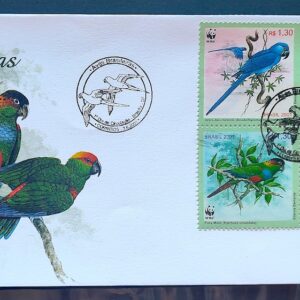 Envelope FDC 2001 704 Aves Brasileiras Arara CBC DF