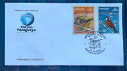 Envelope FDC 2008 Paraguai Mercosul Aves Autoctones Fauna