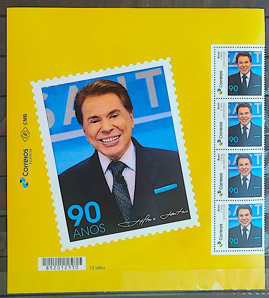 PB 186 Selo Personalizado Silvio Santos SBT Televisao Comunicacao 2020 Vinheta 4 Selos