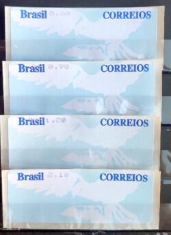 SE 62 a 65 Selo Etiqueta Automato Pomba Branca Fundo Azul 2007 Serie Completa