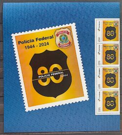SI 21 Selo Institucional 80 Anos Policia Federal Militar 2024 Porta-Retrato