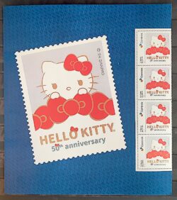 SI 28 Selo Institucional 50 Anos Hello Kitty Lacos Vermelhos 2024 Porta-Retrato