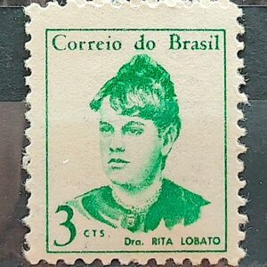 Selo Regular RHM 528 Mulheres Famosas Rita Lobato Medicina Saude 1967