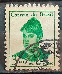 Selo Regular RHM 528 Mulheres Famosas Rita Lobato Medicina Saude 1967 Circulado 4