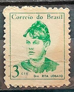 Selo Regular RHM 528 Mulheres Famosas Rita Lobato Medicina Saude 1967 Circulado 5