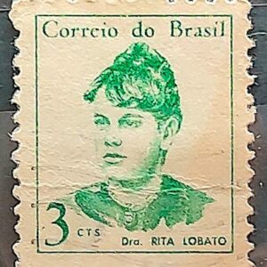 Selo Regular RHM 528 Mulheres Famosas Rita Lobato Medicina Saude 1967 Circulado 5