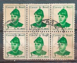 Selo Regular RHM 528 Mulheres Famosas Rita Lobato Medicina Saude 1967 Sextilha Circulado