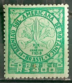 C 135 Selo Reuniao Sul Americana de Botanica Flora Biologia Ciencia 1939 2