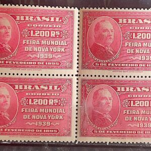 C 141 Selo Feira Mundial de Nova York Presidente Cleveland 1939 Quadra