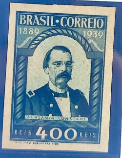 C 143 Prova do Selo Cinquentenario da Republica Benjamin Constant Positivismo 1939