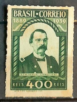 C 143 Selo Cinquentenario da Republica Benjamin Constant Positivismo 1939