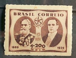 C 145 Selo Cinquentenario da Republica Deodoro da Fonseca Getulio Vargas 1939