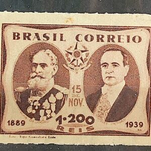 C 145 Selo Cinquentenario da Republica Deodoro da Fonseca Getulio Vargas 1939