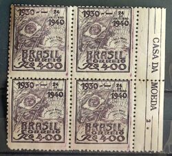 C 157 Selo Decenio Getulio Vargas Bandeira 1940 Vinheta CMB