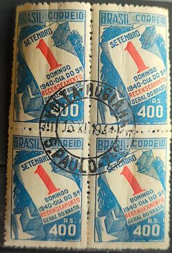 C 158 Selo Recenseamento Geral do Brasil Geografia 1941 Quadra CBC SP