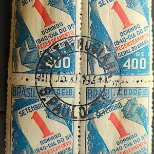 C 158 Selo Recenseamento Geral do Brasil Geografia 1941 Quadra CBC SP