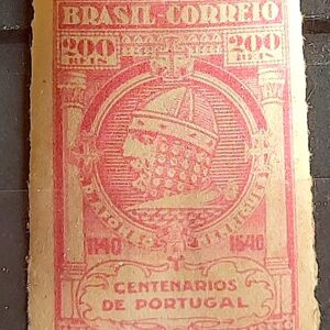 C 164 Selo Centenario de Portugal Rei Afonso Henriques Monarquia 1940 2