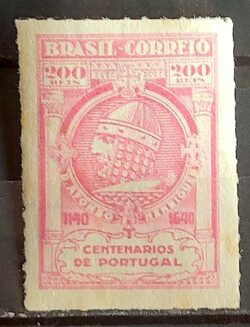 C 164 Selo Centenario de Portugal Rei Afonso Henriques Monarquia 1940