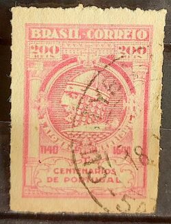 C 164 Selo Centenario de Portugal Rei Afonso Henriques Monarquia 1940 Circulado 1