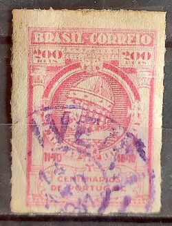 C 164 Selo Centenario de Portugal Rei Afonso Henriques Monarquia 1940 Circulado 2