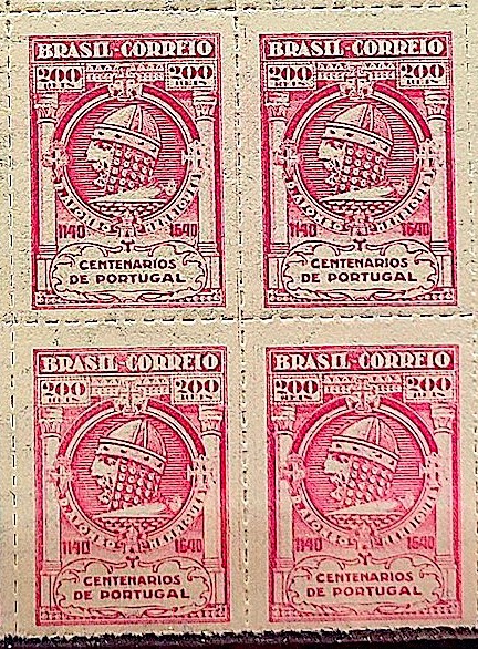 C 164 Selo Centenario de Portugal Rei Afonso Henriques Monarquia Militar 1940 Quadra