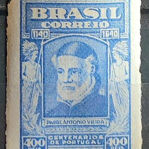 C 165 Selo Centenario Padre Antonio Vieira Literatura Religiao Portugal 1940 2