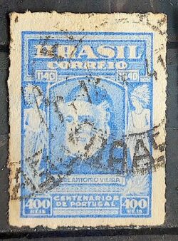 C 165 Selo Centenario Padre Antonio Vieira Literatura Religiao Portugal 1940 Circulado 1