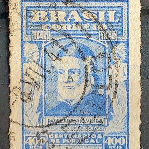 C 165 Selo Centenario Padre Antonio Vieira Literatura Religiao Portugal 1940 Circulado 2