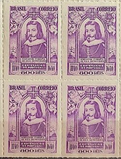 C 166 Selo Salvador Correa de Sa Benevides Portugal 1940 Quadra
