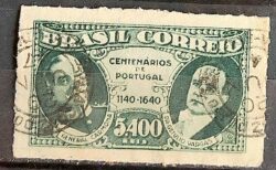C 167 Selo Carmona e Vargas Portugal Militar 1940 Circulado