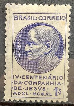 C 168 Selo Centenario Companhia de Jesus Padre Anchieta Religiao 1941 2