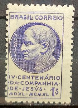 C 168 Selo Centenario Companhia de Jesus Padre Anchieta Religiao 1941 3