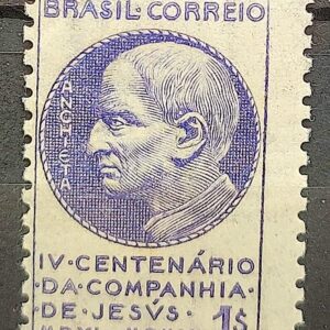 C 168 Selo Centenario Companhia de Jesus Padre Anchieta Religiao 1941 3