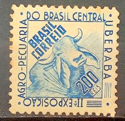 C 171 Selo Exposicao Agropecuaria do Brasil Uberaba Boi Vaca 1942 1