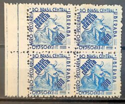 C 171 Selo Exposicao Agropecuaria do Brasil Uberaba Boi Vaca 1942 Quadra 2