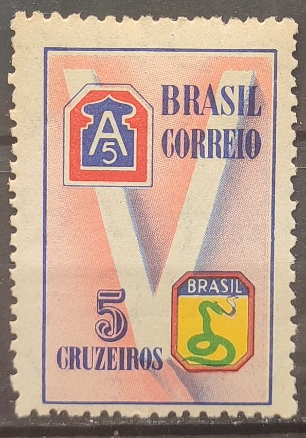 C 210 Selo Forca Expedicionaria Brasileira FEB Militar V da Vitoria Cobra 1945 4