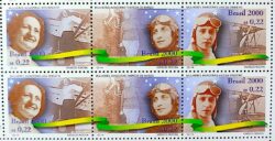 C 2243 Selo Mulheres Aviadoras Aviao Mulher 2000 Sextilha