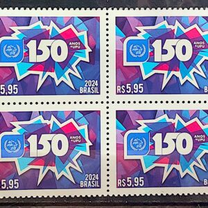 C 4163 Selo 150 Anos da UPU Uniao Postal Universal 2024 Quadra