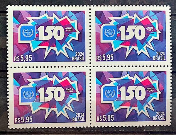 C 4163 Selo 150 Anos da UPU Uniao Postal Universal 2024 Quadra