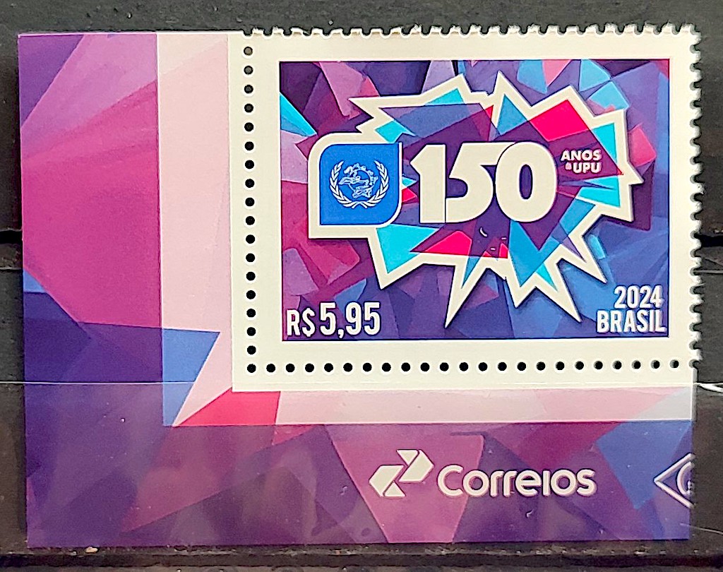 C 4163 Selo 150 Anos da UPU Uniao Postal Universal 2024 Vinheta Correios