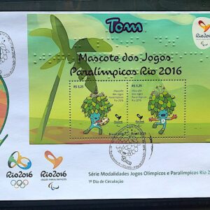 Envelope PVT B 188 2015 Olimpiadas Paralimpiadas Rio 2016 Mascote Tom