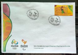 Envelope PVT C 3419 2015 Olimpiadas Paralimpiadas Rio 2016 Basquete