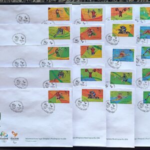 Envelope PVT C 3419 ao 3438 2015 Olimpiadas Paralimpiadas Rio 2016 1a Folha