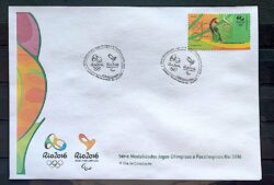 Envelope PVT C 3421 2015 Olimpiadas Paralimpiadas Rio 2016 Basquete