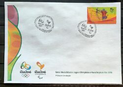 Envelope PVT C 3424 2015 Olimpiadas Paralimpiadas Rio 2016 Tiro com Arco