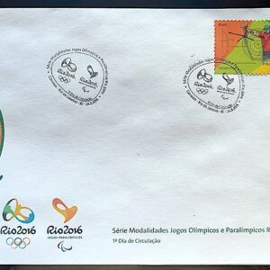 Envelope PVT C 3426 2015 Olimpiadas Paralimpiadas Rio 2016 Tiro com Arco